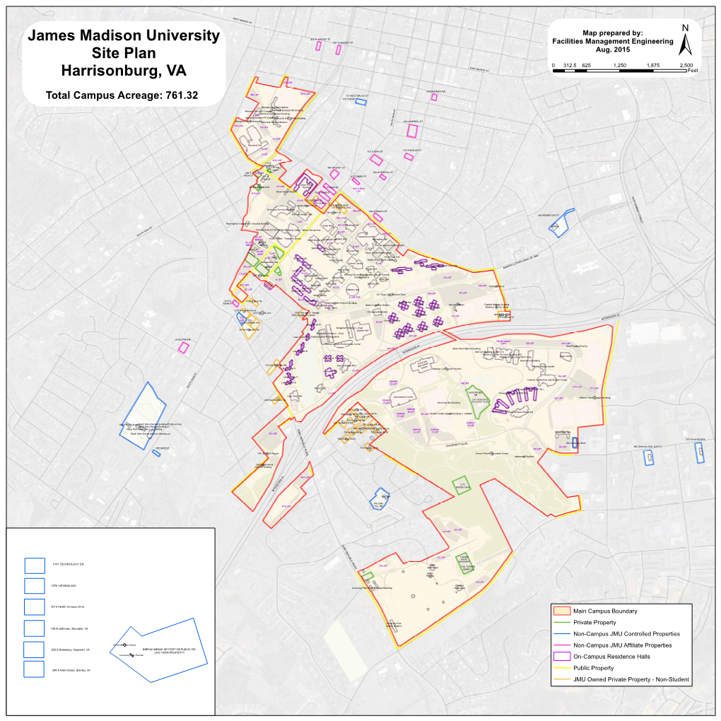 James Madison University Site Plan Harrisonburg, VA