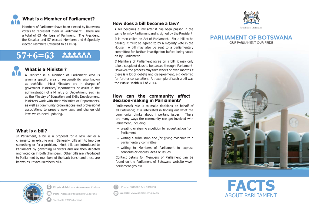 FACTS-ABOUT-PARLIAMENT-BROCHURE.Pdf