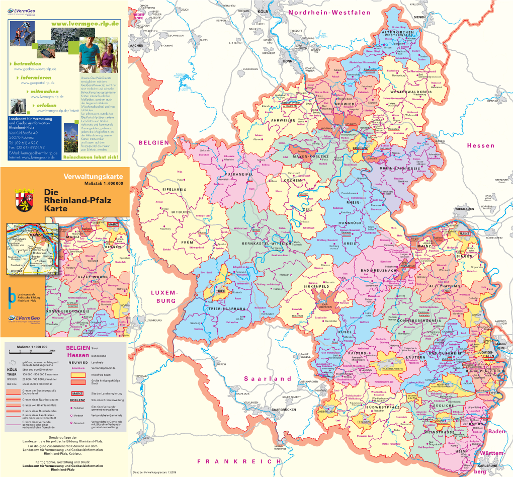 Die Rheinland-Pfalz Karte