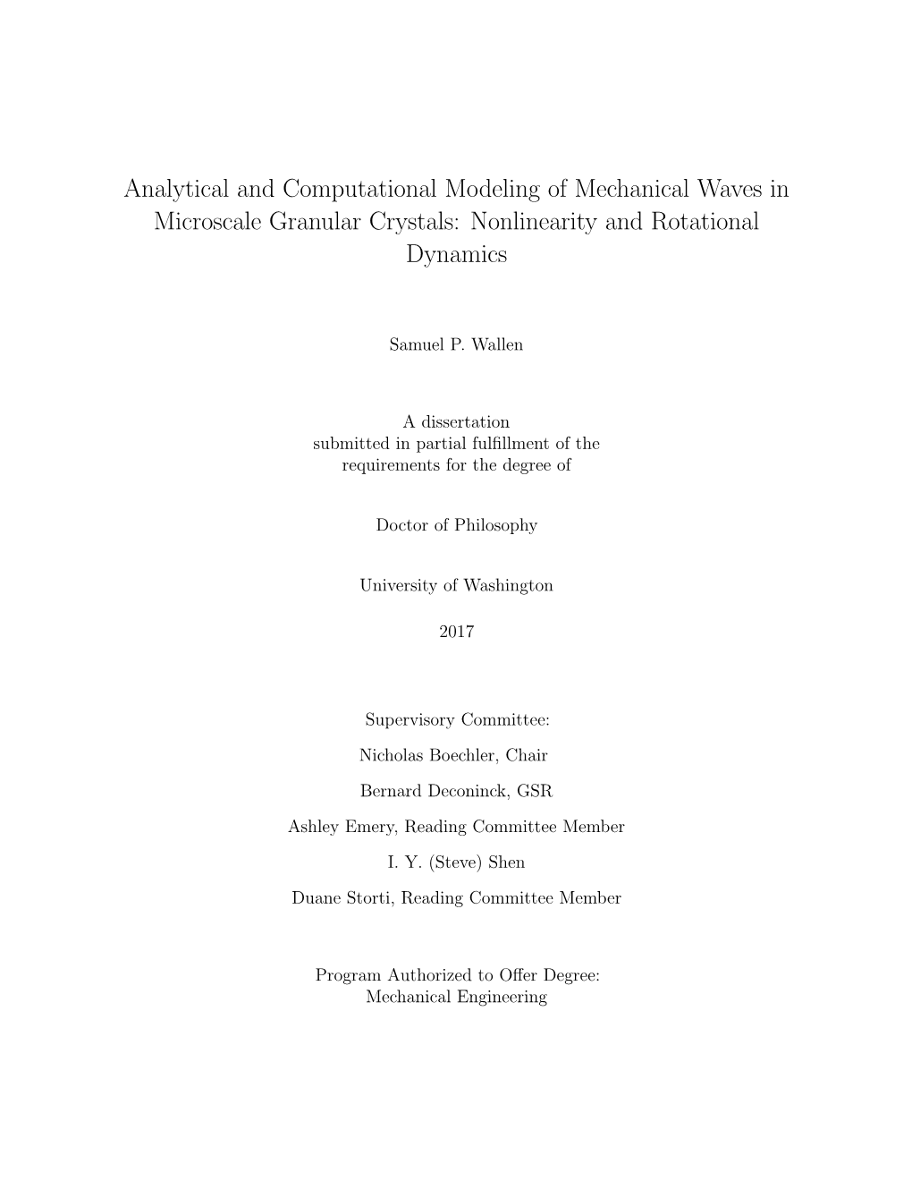 Analytical and Computational Modeling of Mechanical Waves in Microscale Granular Crystals: Nonlinearity and Rotational Dynamics