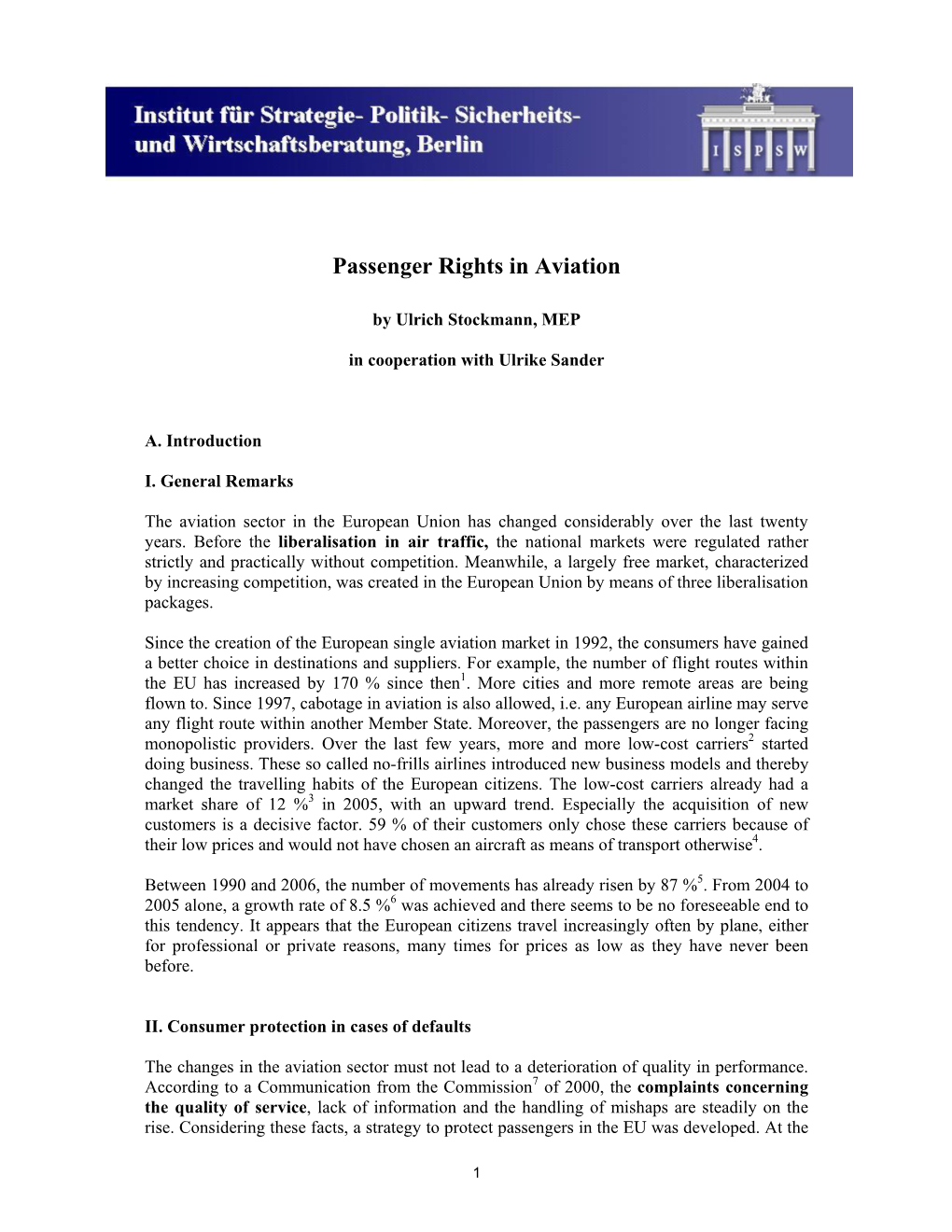 Passenger Rights in Aviation