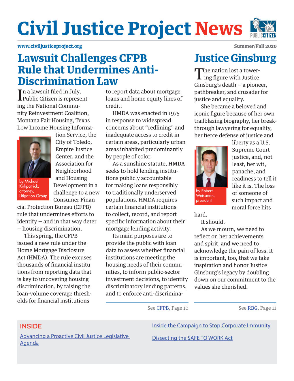 Civil Justice Project News