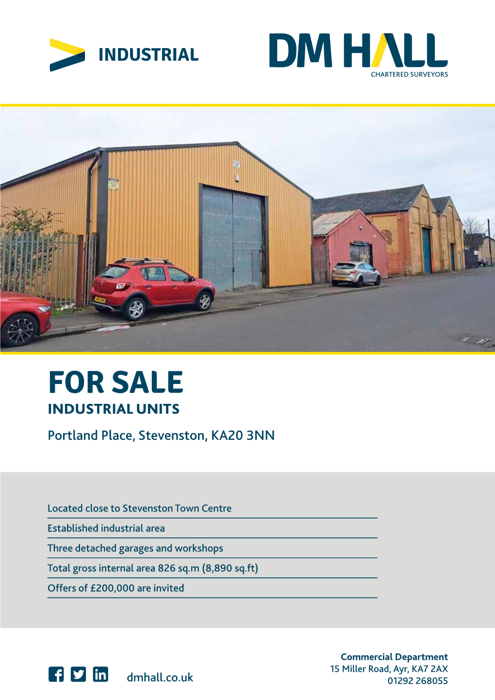 FOR SALE INDUSTRIAL UNITS Portland Place, Stevenston, KA20 3NN