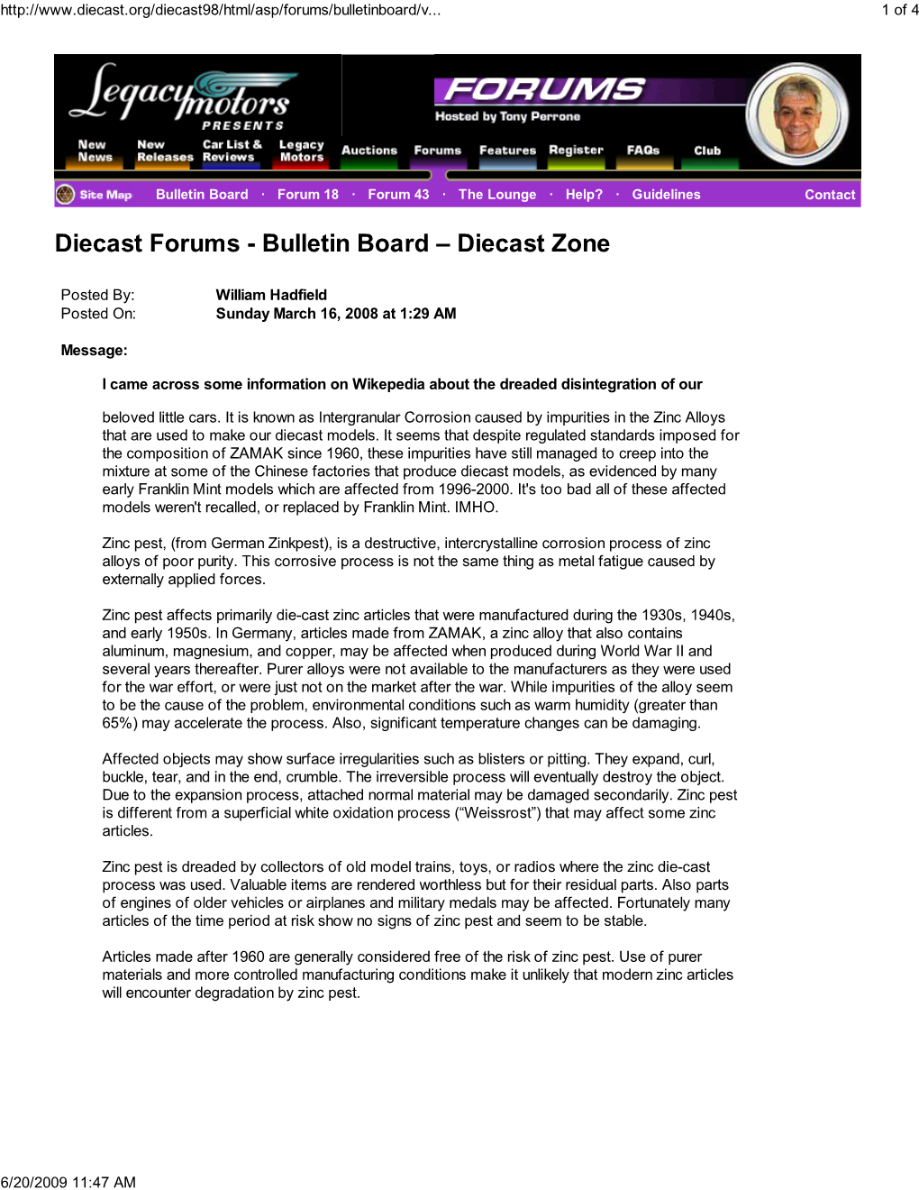 Diecast Forums - Bulletin Board – Diecast Zone