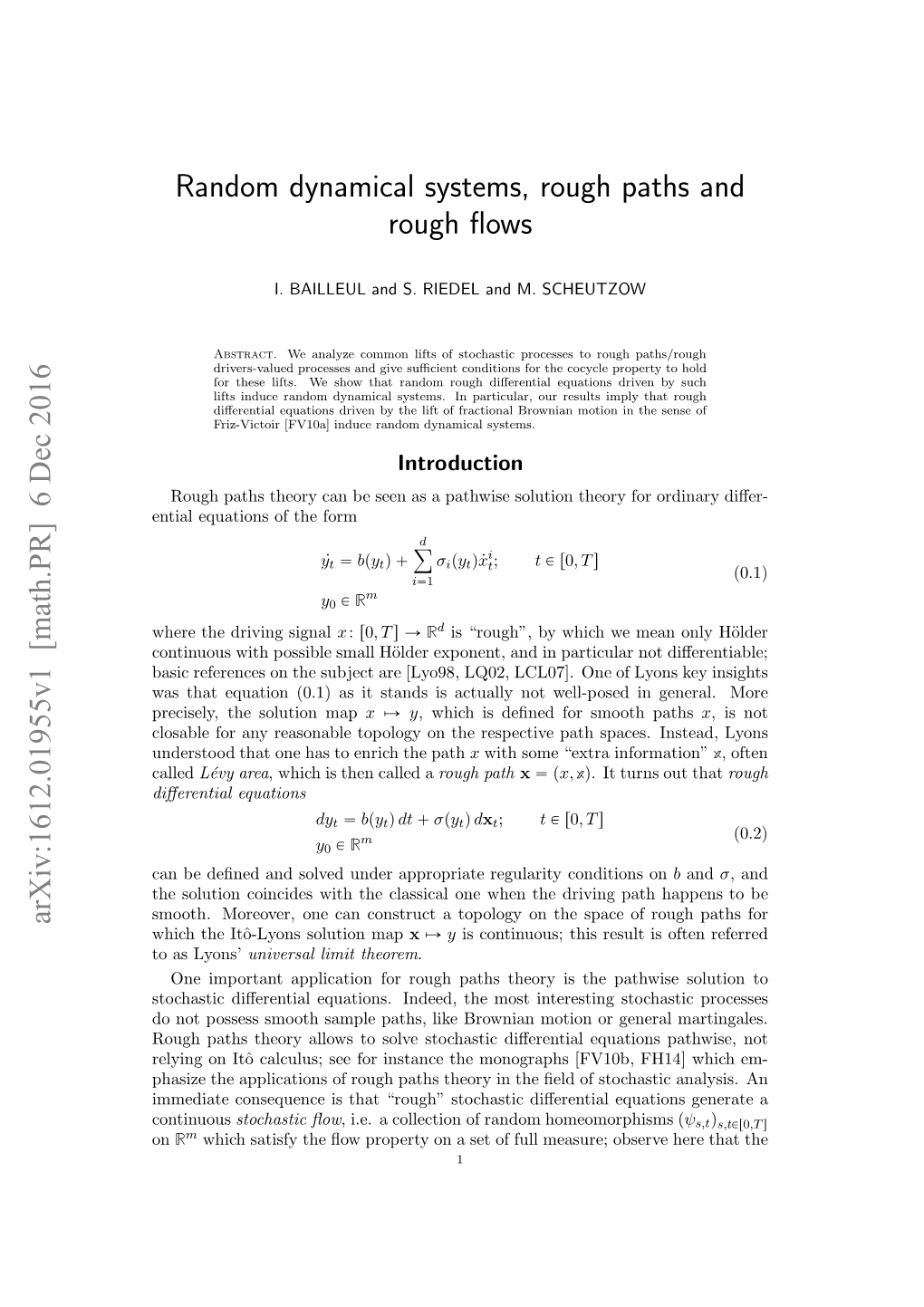 Random Dynamical Systems, Rough Paths and Rough Flows