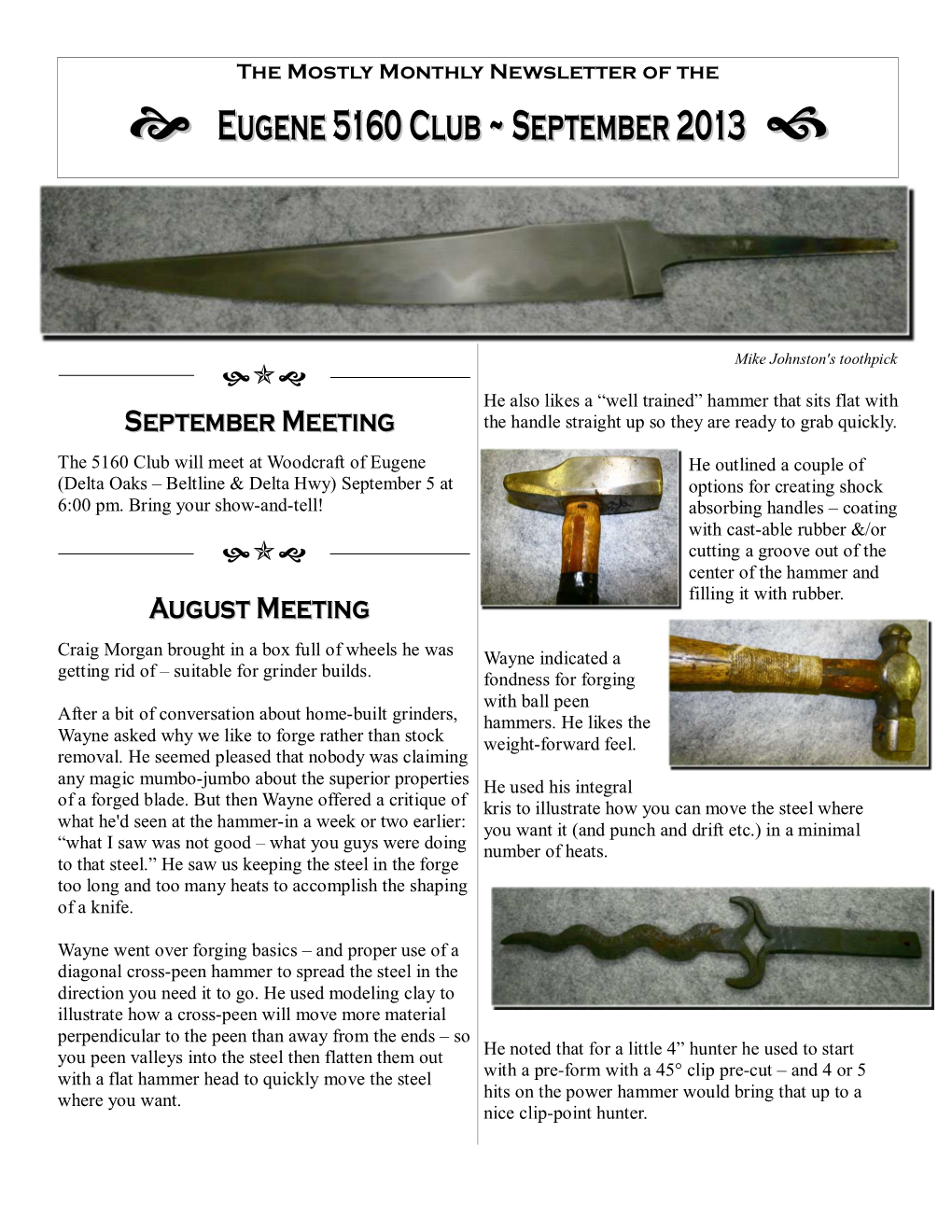 September 2013 Newsletter