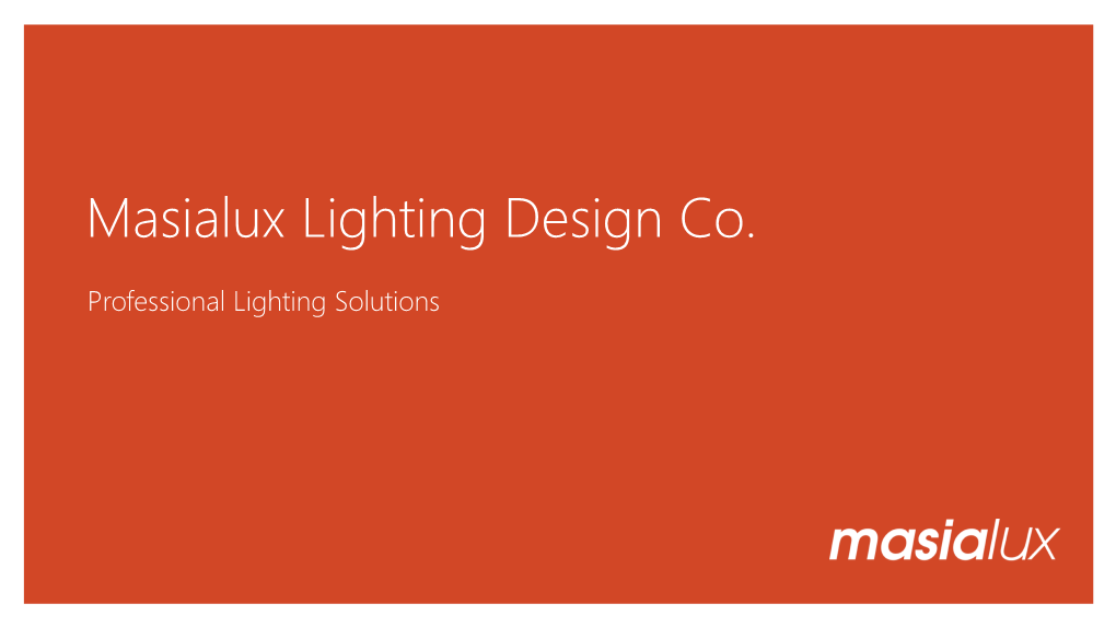 Masialux Lighting Design Co