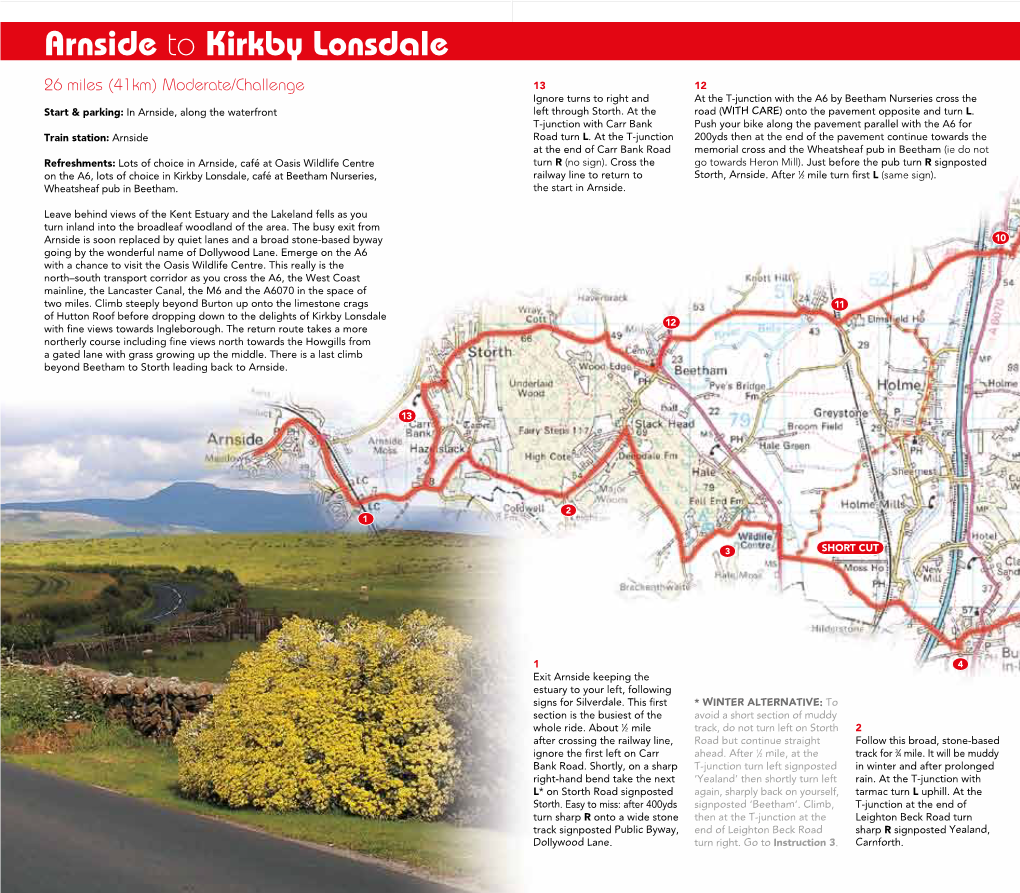 Arnside to Kirkby Lonsdale Between Arnside and Kirkby Lonsdale