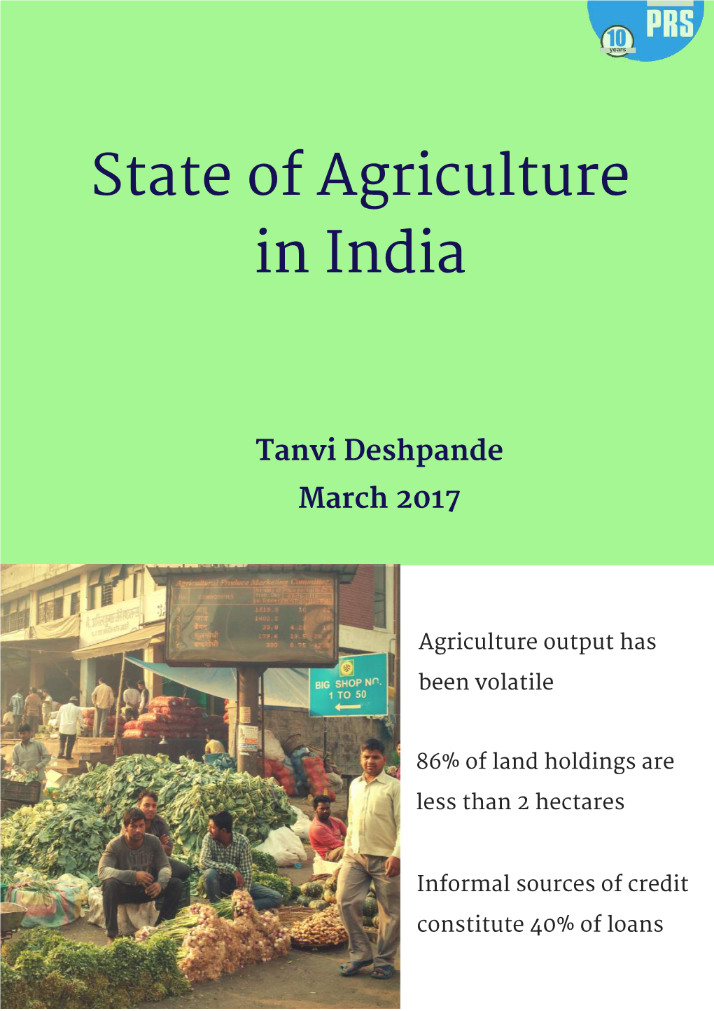 State of Agriculture in India.Pdf