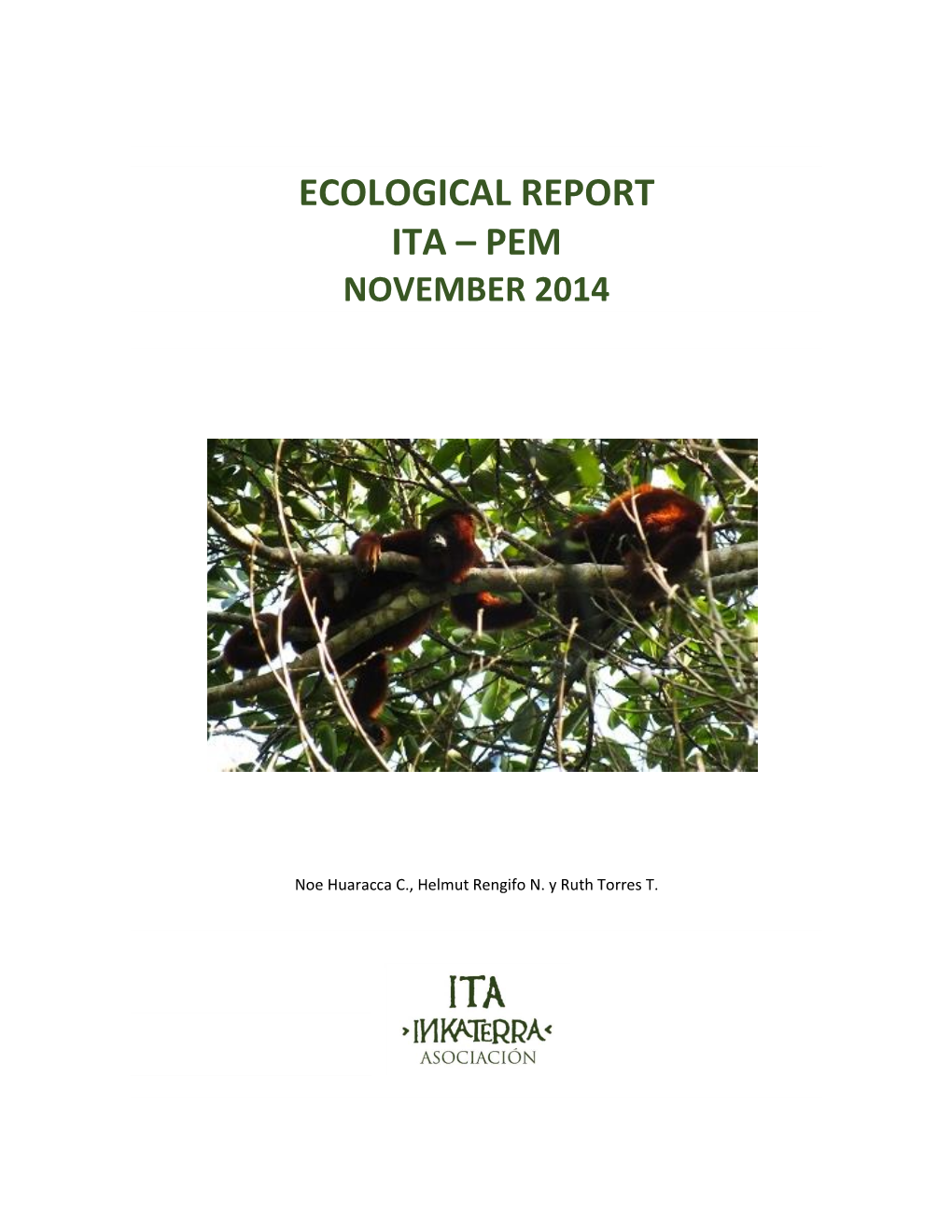 Ecological Report Ita – Pem November 2014