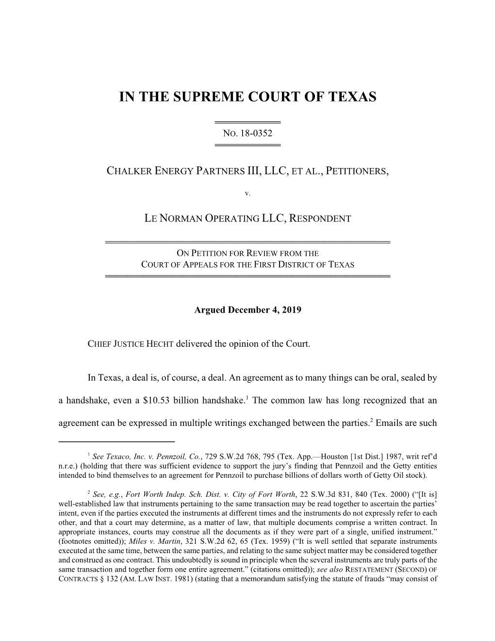 In the Supreme Court of Texas