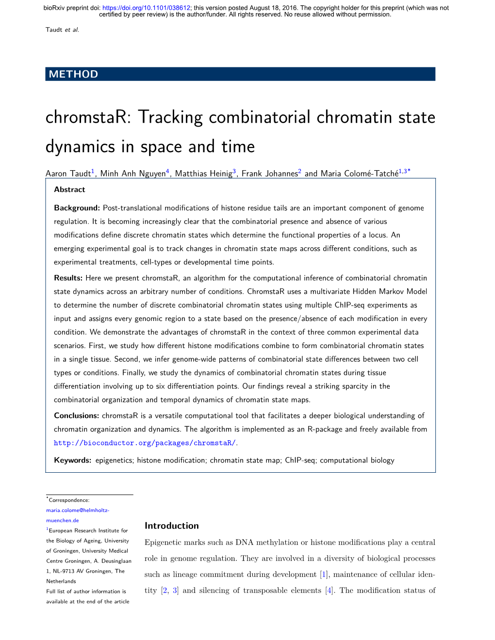 Tracking Combinatorial Chromatin State Dynamics in Space and Time