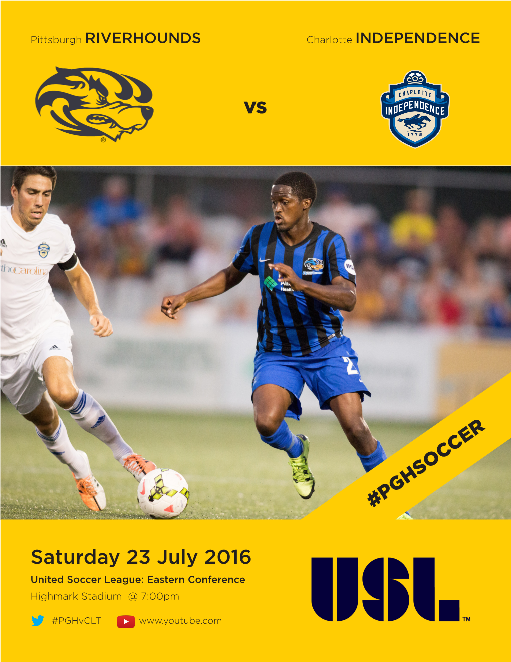 Saturday 23 July 2016 United Soccer League: Eastern Conference Highmark Stadium @ 7:00Pm