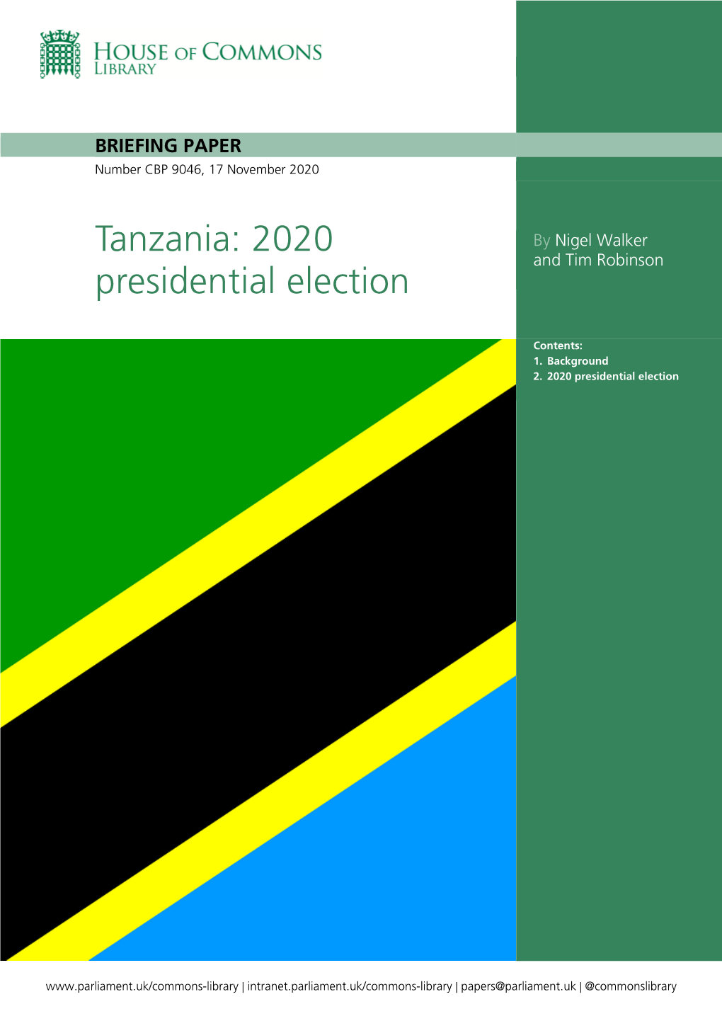 Tanzania: 2020 Presidential Election