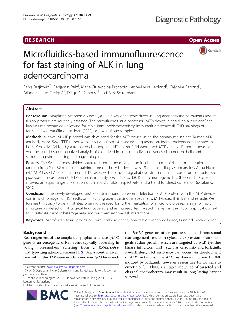 Microfluidics-Based Immunofluorescence for Fast