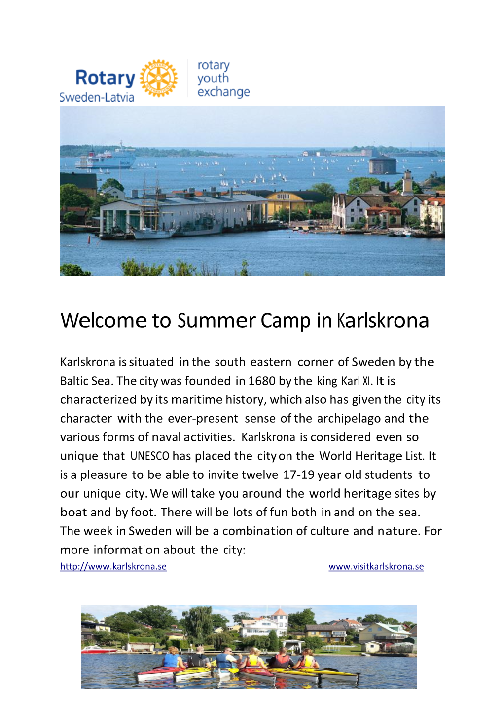 Summer Camp in Karlskrona