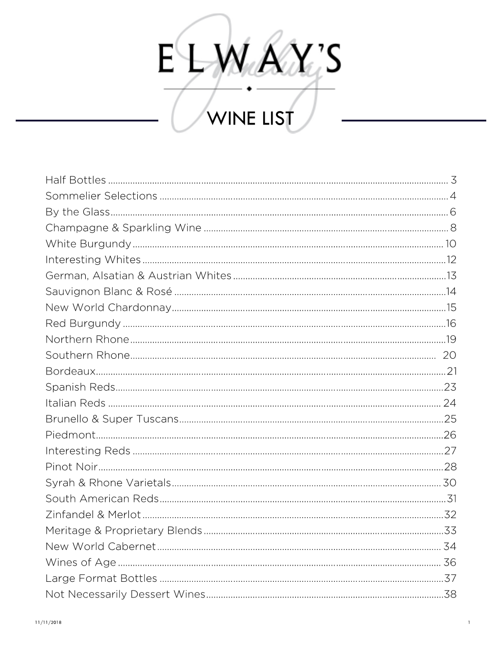 Active Wine List 11.11.2018