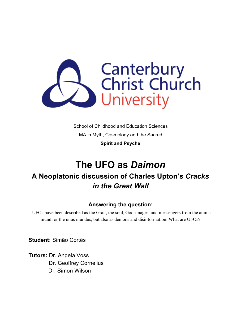 The UFO As ​Daimon