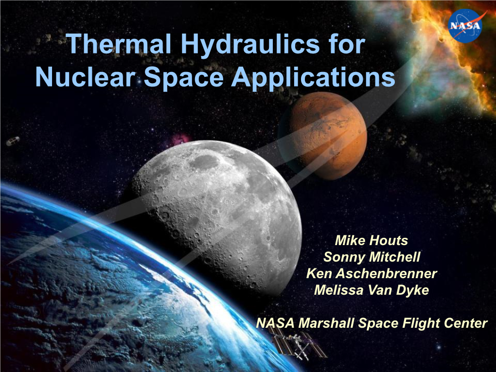Thermal Hydraulics for Nuclear Space Applications