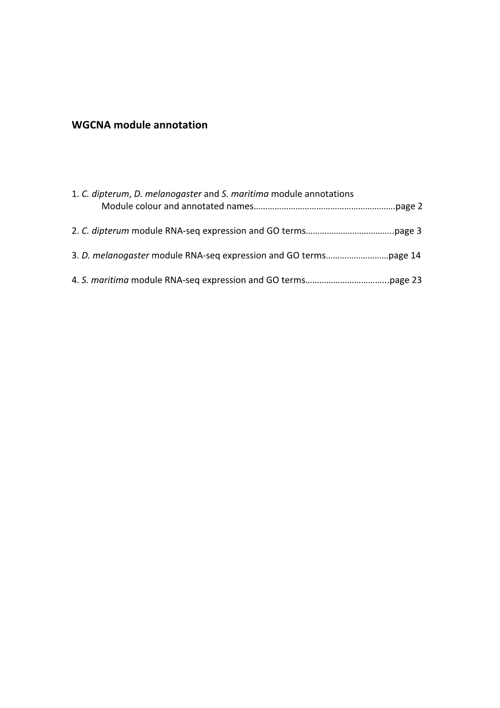 WGCNA Module Annotation