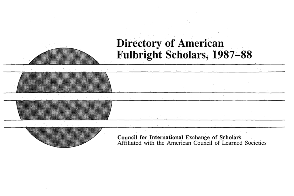 Directory of American Fulbright Scholars, 1987-88