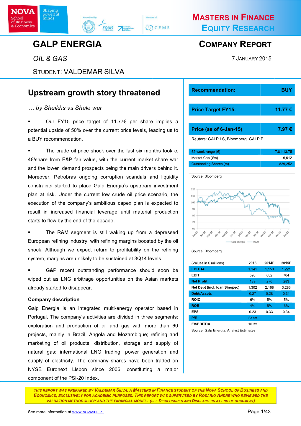 Galp Energia Company Report