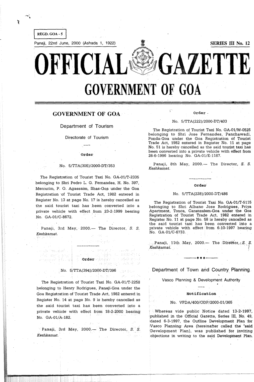 Official~~Gazette Government of Goa