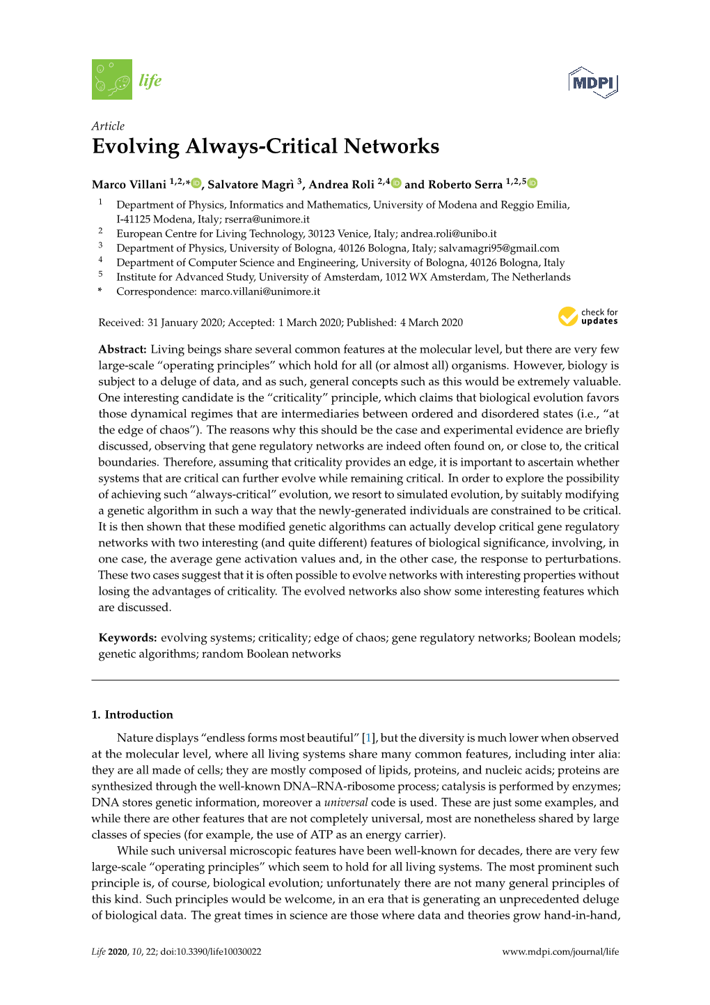 Evolving Always-Critical Networks