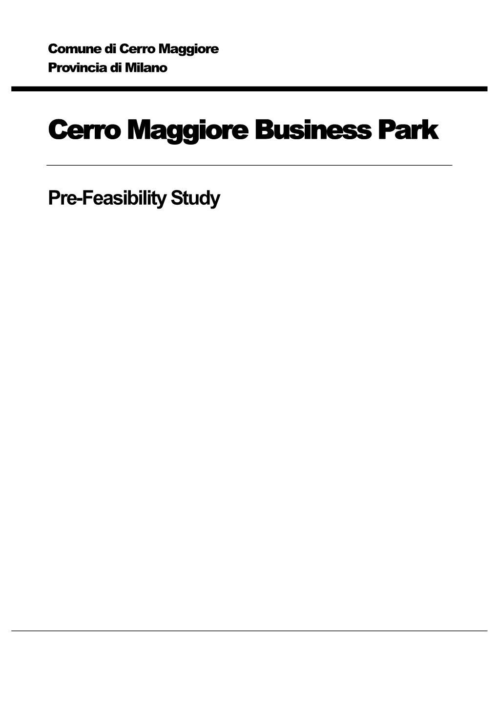 Cerro Maggiore Business Park