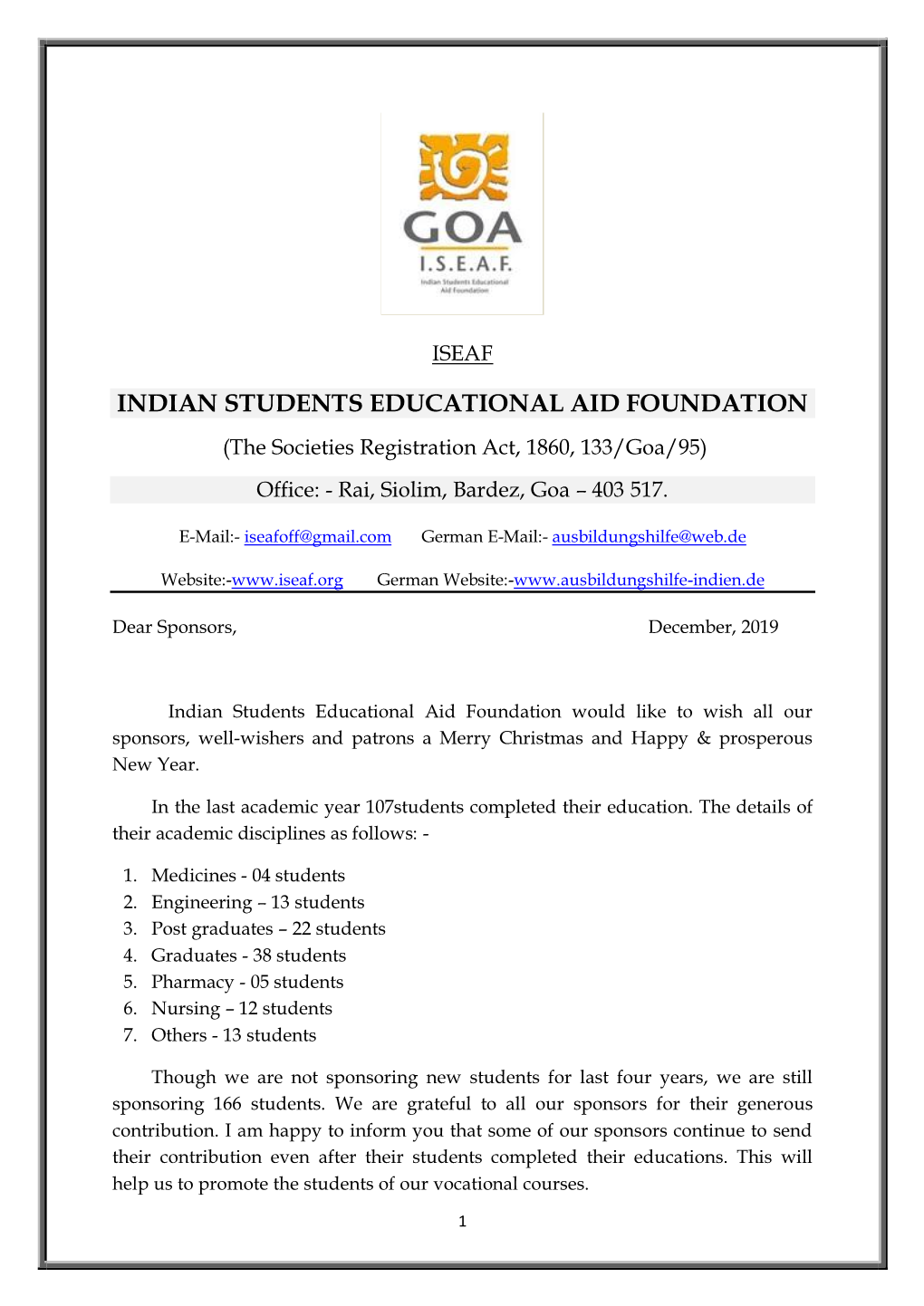 Indian Students Educational Aid Foundation