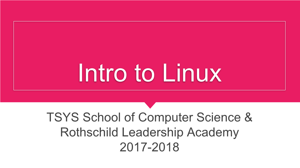 Intro to Linux (PDF)