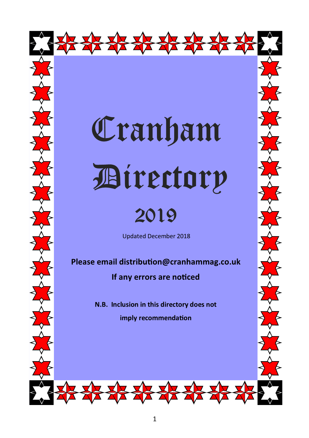 Cranham Directory 2019