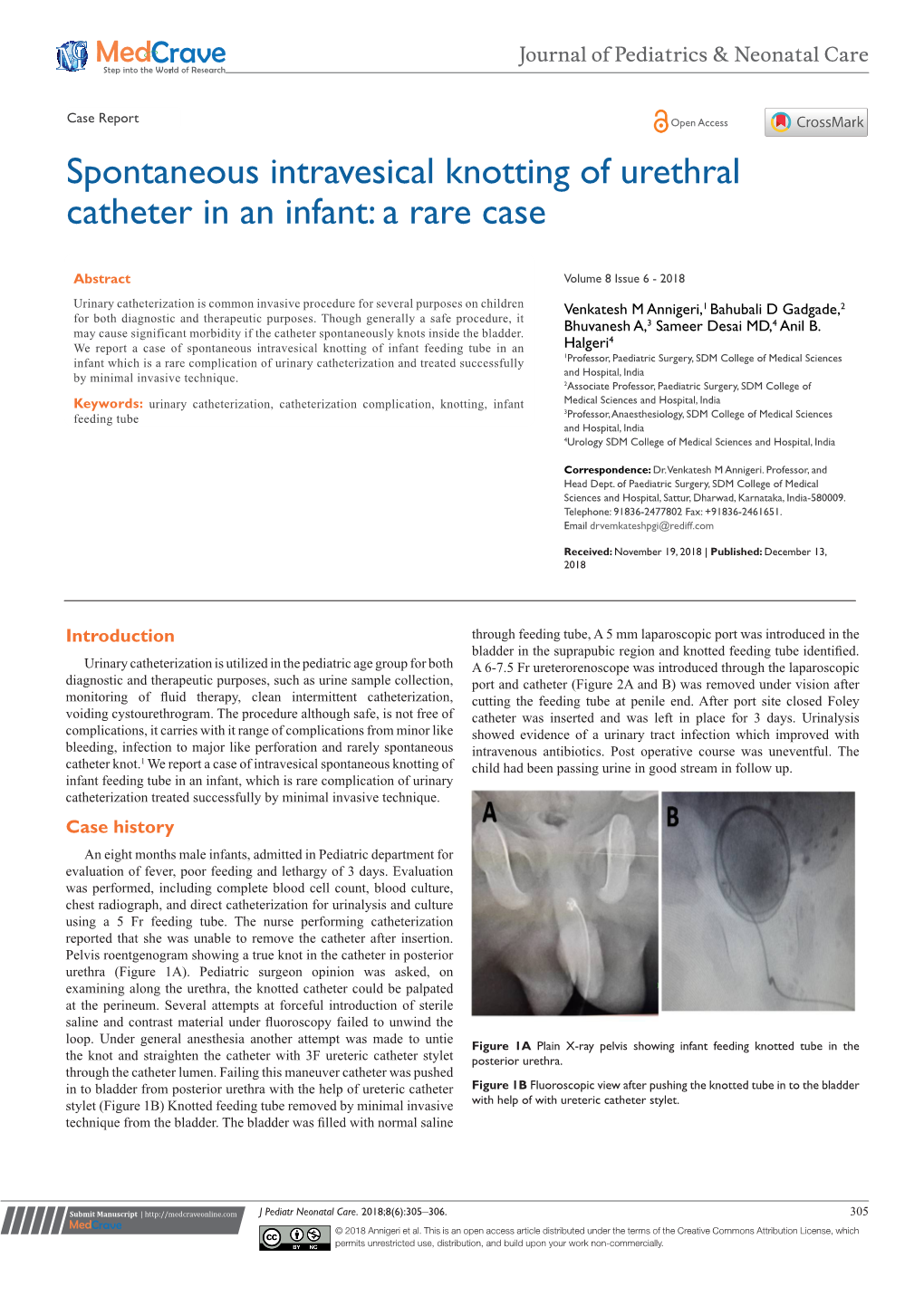 Spontaneous Intravesical Knotting of Urethral Catheter in an Infant: a Rare Case