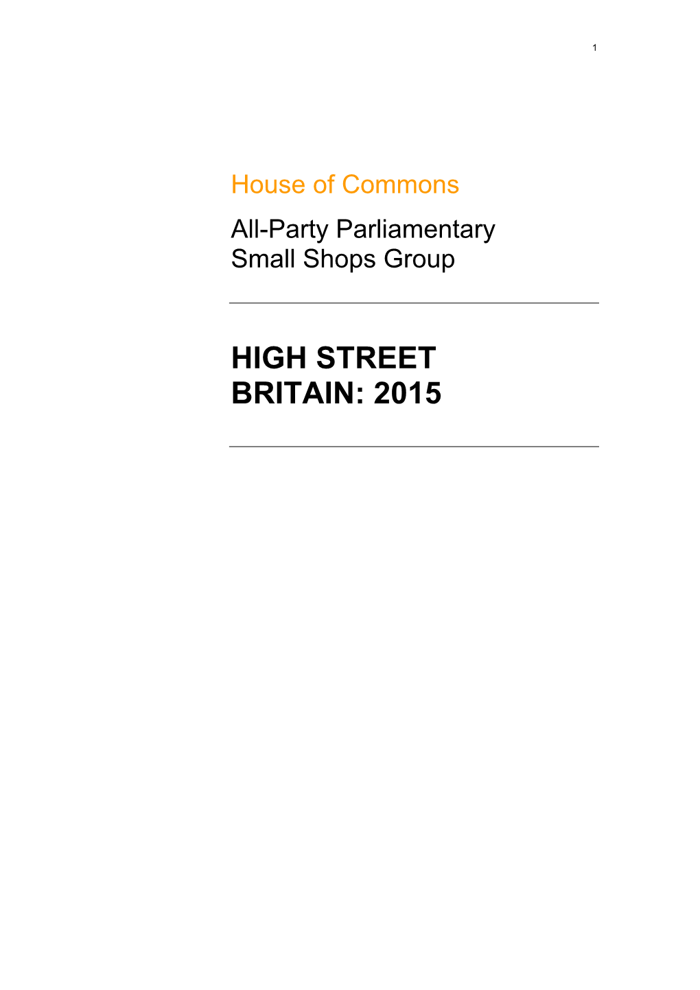 High Street Britain: 2015