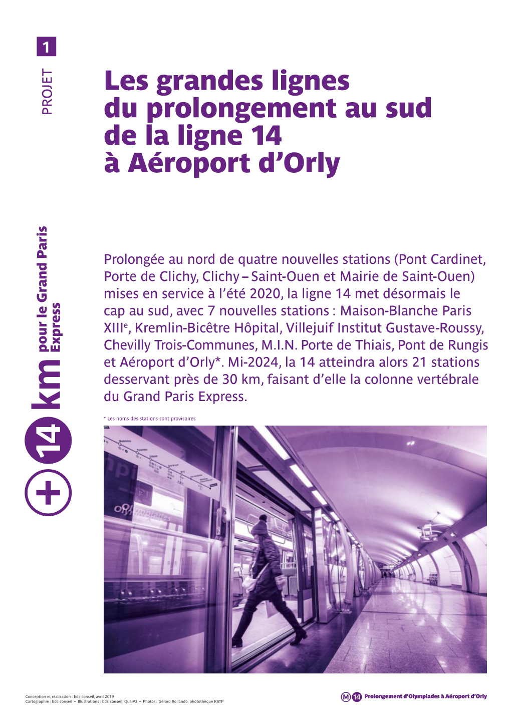 Les Grandes Lignes Du Prolongement Au Sud De La Ligne 14 À Aéroport D'orly