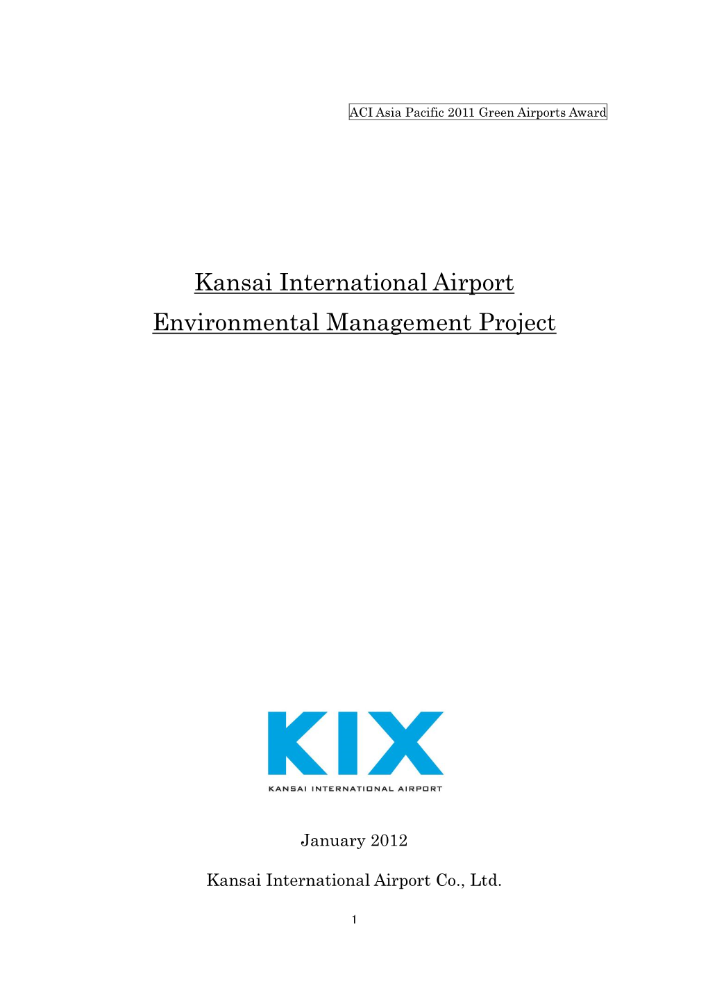 Kansai International Airport Environmental Management Project