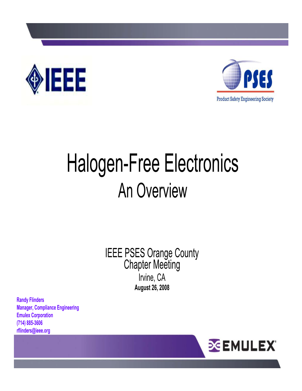 Halogen-Free Electronics an Overview