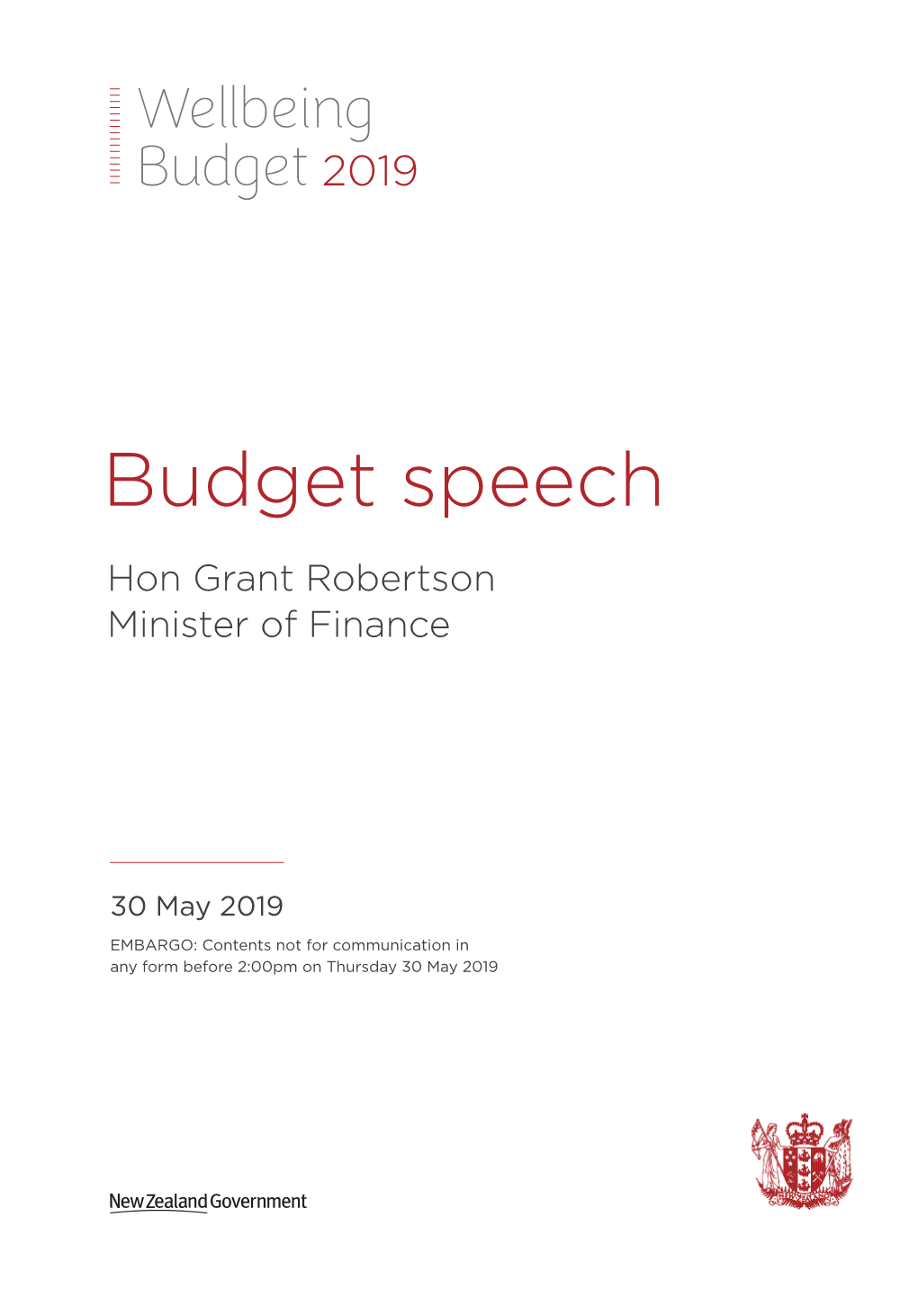 Budget Speech