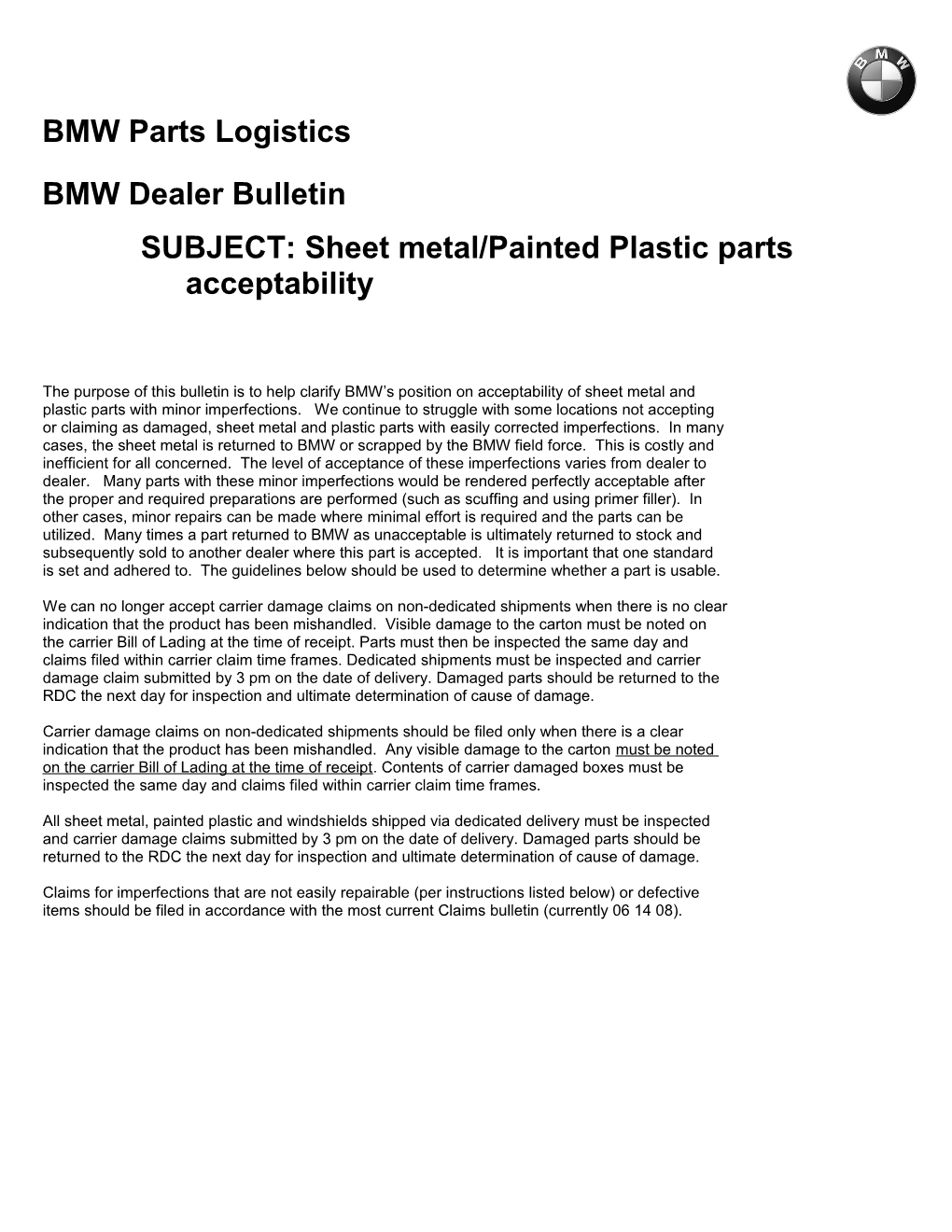 BMW Parts Logistics