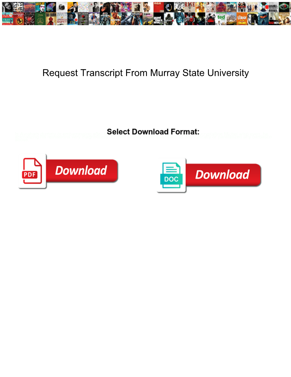Request Transcript from Murray State University