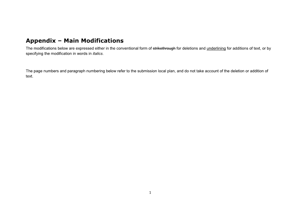 Appendix Main Modifications Final