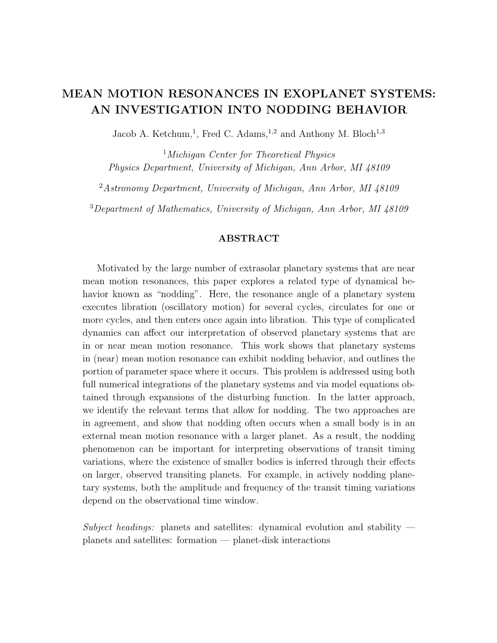 Mean Motion Resonances in Exoplanet Systems: an Investigation Into Nodding Behavior