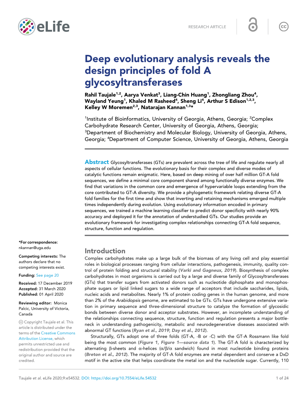 Deep Evolutionary Analysis Reveals the Design Principles of Fold A