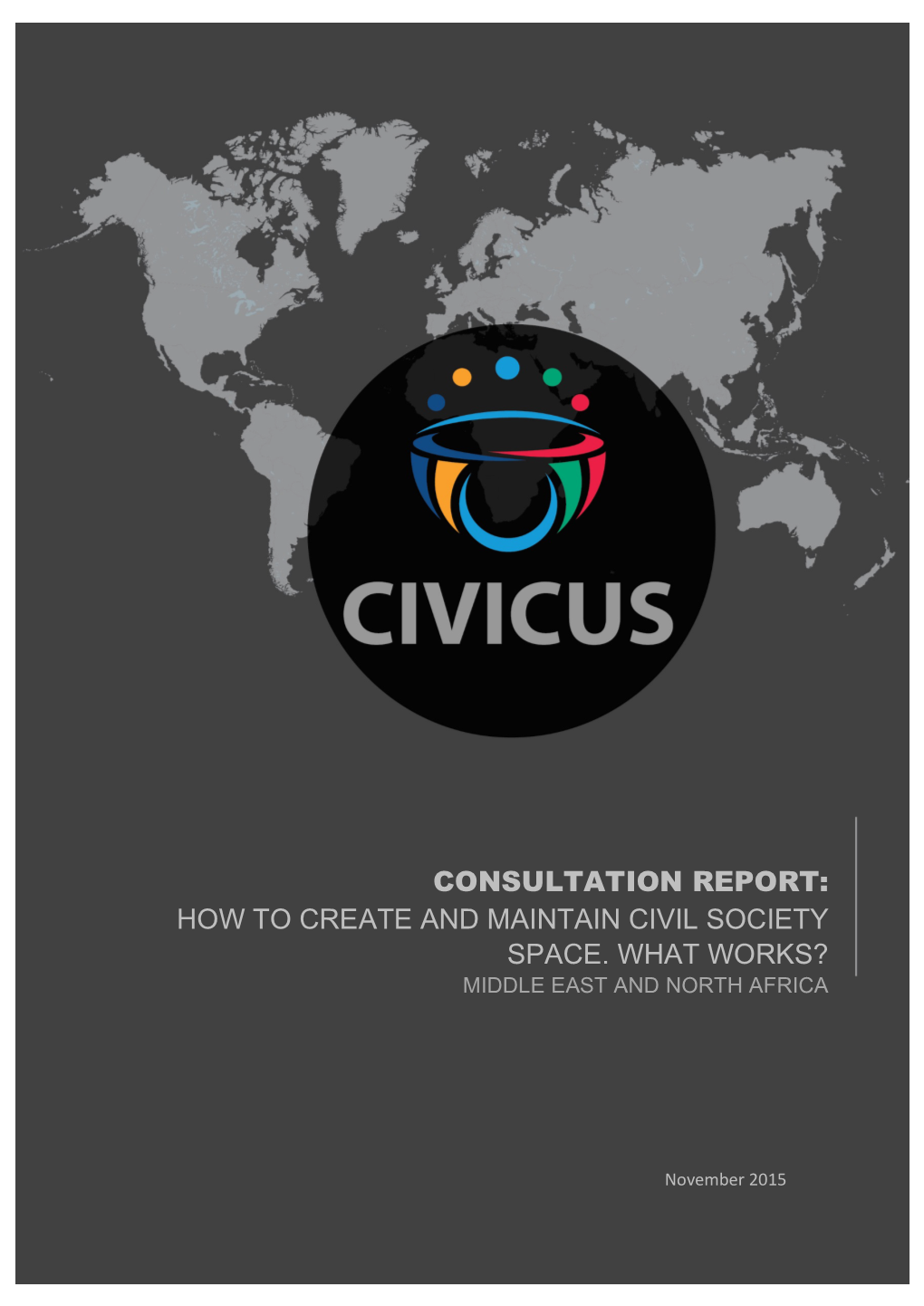 Consultation Report: How to Create and Maintain Civil Society Space. What Works?