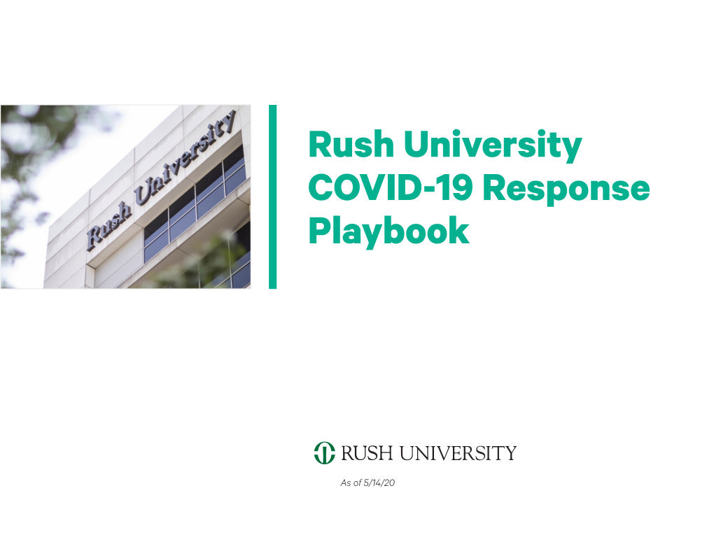 Rush University COVID-19 Response Playbook