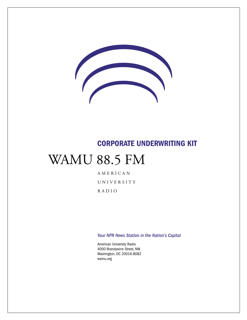 Corporate Underwriting Kit WAMU.Pdf