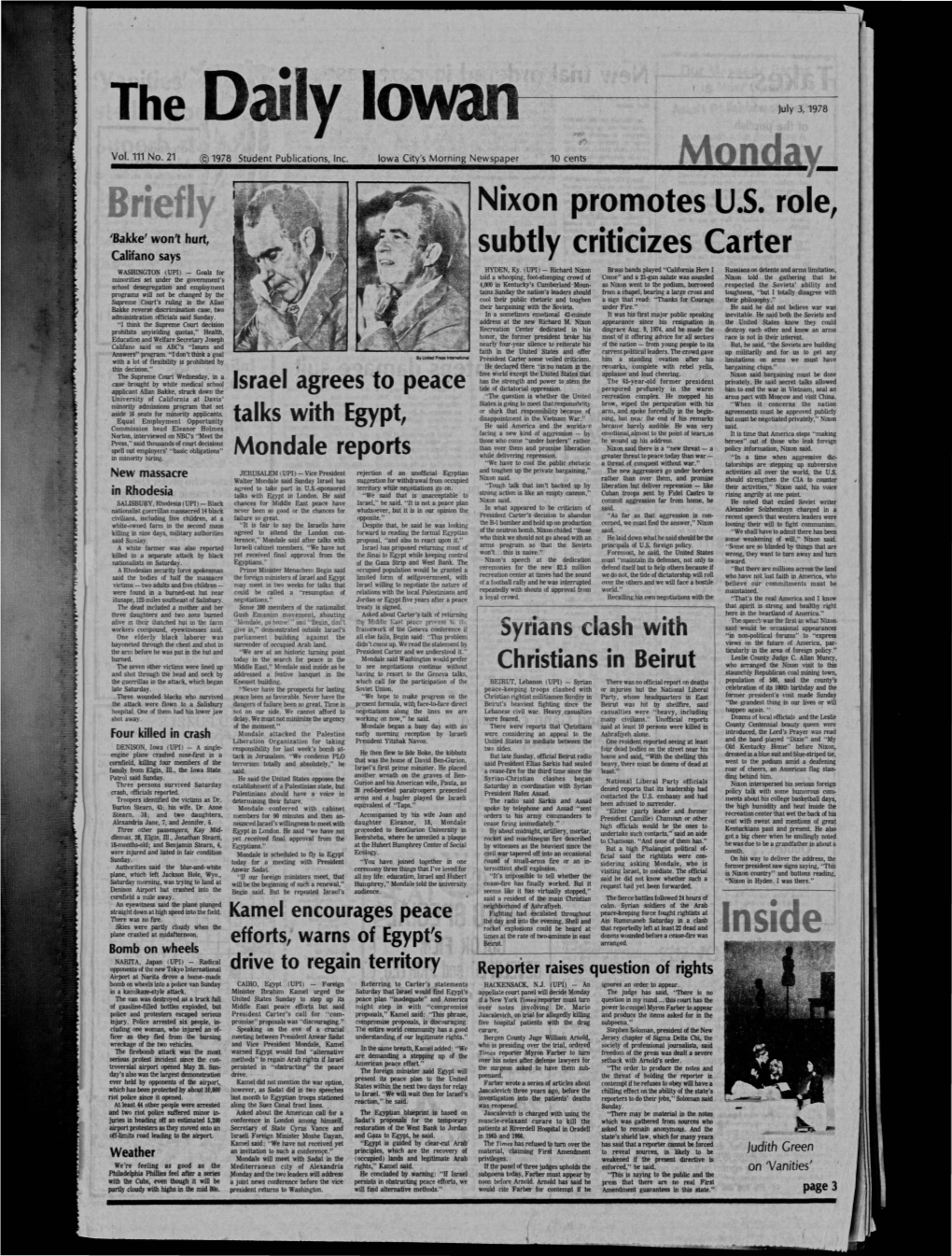 Daily Iowan (Iowa City, Iowa), 1978-07-03