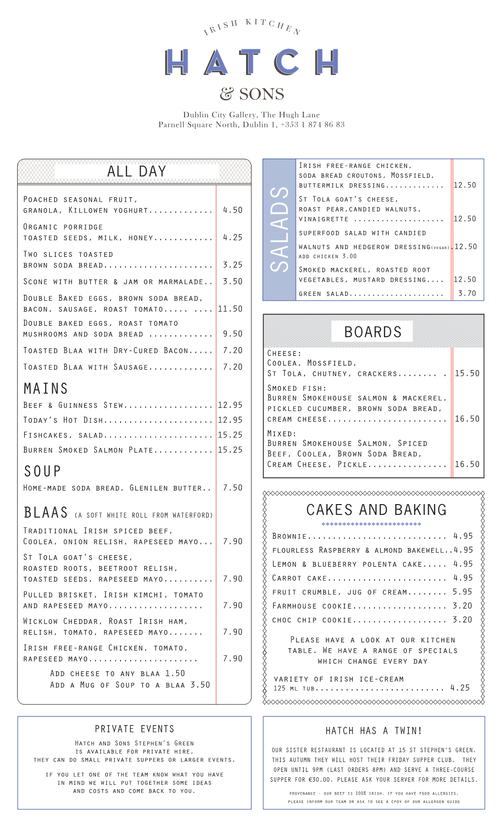 Hatch Food Menu HL 28.08.2019