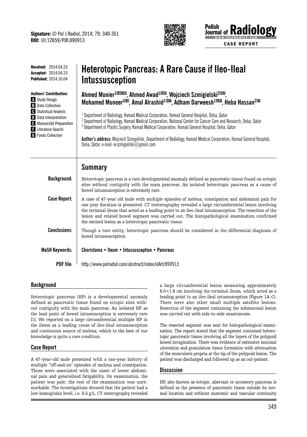 Heterotopic Pancreas: a Rare Cause of Ileo-Ileal Intussusception