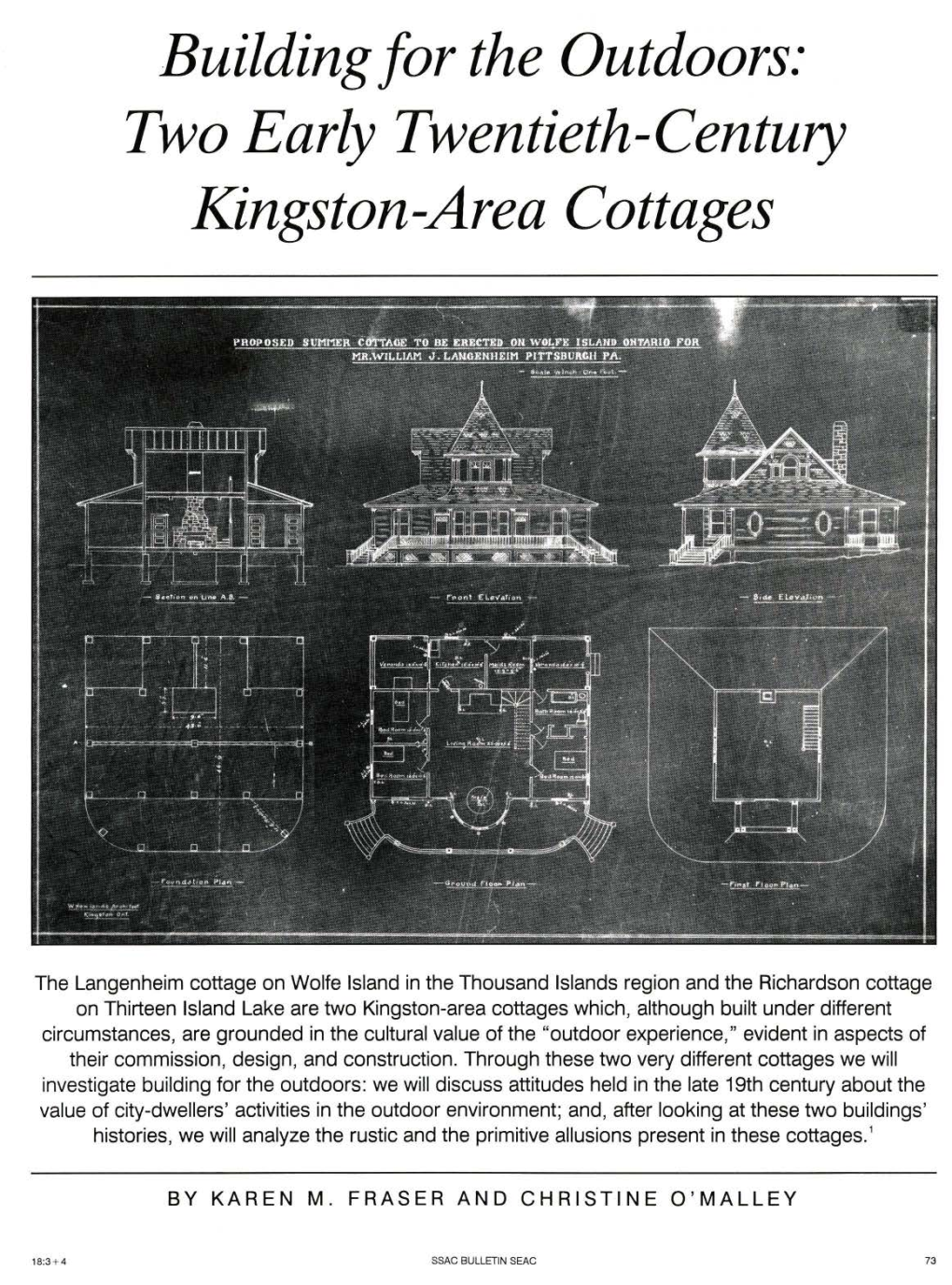 Two Early Twentieth-Century Kingston-Area Cottages